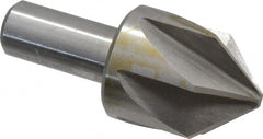 Interstate - 1-1/2" Head Diam, 3/4" Shank Diam, 6 Flute 90° High Speed Steel Countersink - Industrial Tool & Supply
