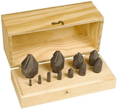 Hertel - 10 Piece, 1/4 to 1-1/2" Head Diam, 82° Included Angle, Countersink Set - Industrial Tool & Supply