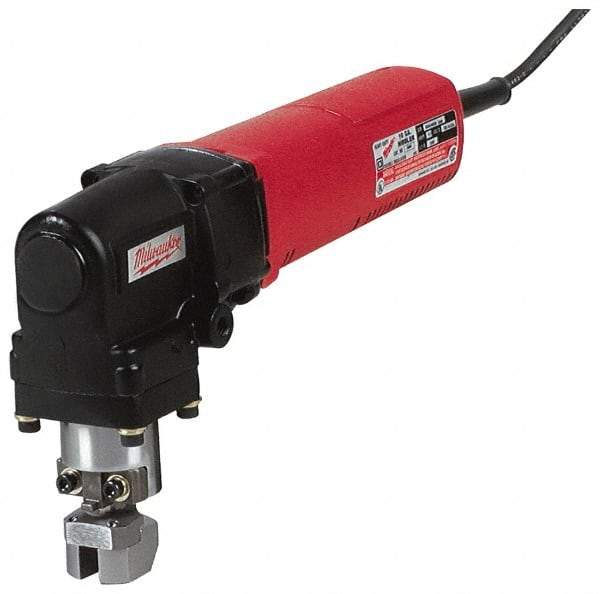 Milwaukee Tool - 120V, 1,000 SPM, 4 Amp, Electric Power Nibbler - 10 (Steel) and 12 (Stainless Steel) Gauge Cutting Capacity - Industrial Tool & Supply