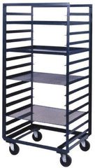 Durham - 800 Lb Capacity, 33" Wide x 24" Long x 66" High Pan & Tray Cart - 14 Slot, Steel, Hard Rubber Casters - Industrial Tool & Supply