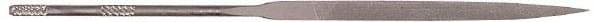 Grobet - 4" Needle Precision Swiss Pattern Knife File - Round Handle - Industrial Tool & Supply
