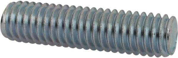 Value Collection - 3/8-16 1-1/2" OAL Fully Threaded Stud - Carbon Steel, Zinc-Plated Finish - Industrial Tool & Supply
