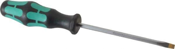 Wera - Slip Stop Slotted Screwdriver - Hexagon Shank, Ergonomic Handle - Industrial Tool & Supply