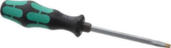 Wera - Slip Stop Slotted Screwdriver - Hexagon Shank, Ergonomic Handle - Industrial Tool & Supply