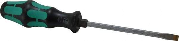 Wera - Slip Stop Slotted Screwdriver - Hexagon Shank, Ergonomic Handle - Industrial Tool & Supply