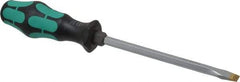 Wera - Slip Stop Slotted Screwdriver - Hexagon Shank, Ergonomic Handle - Industrial Tool & Supply