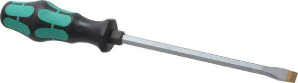 Wera - Slip Stop Slotted Screwdriver - Hexagon Shank, Ergonomic Handle - Industrial Tool & Supply