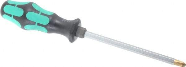 Wera - #3, 10-1/4" OAL, Standard Phillips Screwdriver - 6" Blade Length, Hexagon Shank, Ergonomic Handle - Industrial Tool & Supply