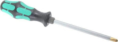 Wera - #3, 10-1/4" OAL, Standard Phillips Screwdriver - 6" Blade Length, Hexagon Shank, Ergonomic Handle - Industrial Tool & Supply