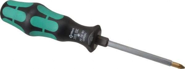 Wera - 3-1/8" Blade Length Posidrive Screwdriver - 7" OAL - Industrial Tool & Supply