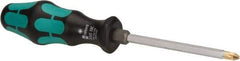 Wera - 4" Blade Length Posidrive Screwdriver - 8" OAL - Industrial Tool & Supply