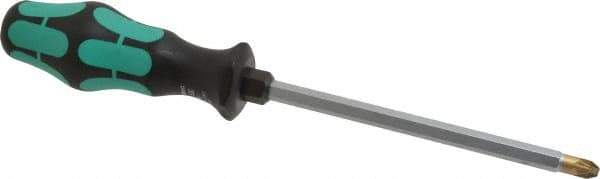 Wera - 6" Blade Length Posidrive Screwdriver - 10-1/2" OAL - Industrial Tool & Supply