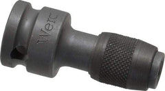 Wera - 3/8" Drive, 1/4" Insert, Hex Drive Bit Adapter - Quick Release, 1-11/16" OAL - Industrial Tool & Supply