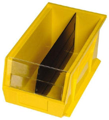 Quantum Storage - 10.3" Wide x 4.8" High, Black Bin Divider - Use with Quantum Storage Systems - QUS 230CON, QUS 235CON - Industrial Tool & Supply
