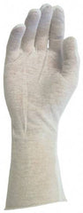 PRO-SAFE - Size Universal Cotton General Protection Work Gloves - For Inspection, Uncoated, Slip-On Cuff, Full Fingered, White, Paired - Industrial Tool & Supply