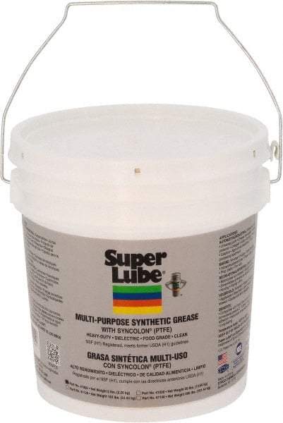 Synco Chemical - 5 Lb Pail Synthetic General Purpose Grease - Translucent White, Food Grade, 450°F Max Temp, NLGIG 2, - Industrial Tool & Supply
