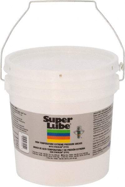 Synco Chemical - 5 Lb Pail Synthetic Extreme Pressure Grease - Translucent White, Extreme Pressure, Food Grade & High Temperature, 475°F Max Temp, NLGIG 2, - Industrial Tool & Supply