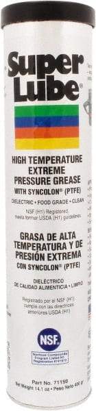 Synco Chemical - 400 g Cartridge Synthetic Extreme Pressure Grease - Translucent White, Extreme Pressure, Food Grade & High Temperature, 475°F Max Temp, NLGIG 2, - Industrial Tool & Supply