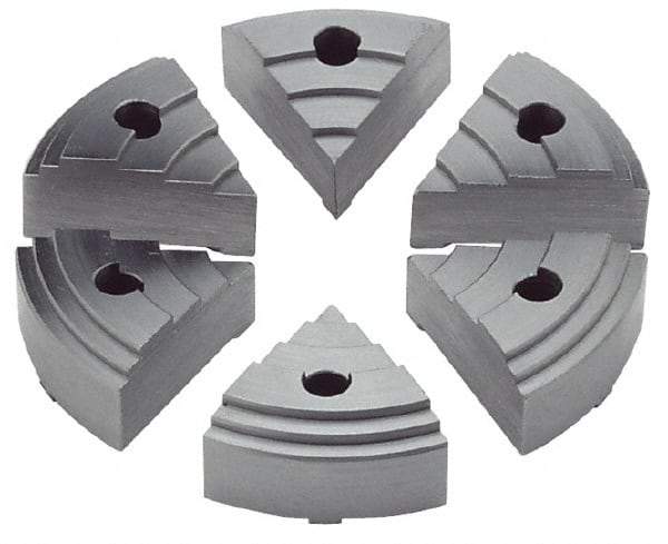 Value Collection - 2.16" Chuck Capacity, JF Attachment, Round Soft Lathe Chuck Jaw - 6 Jaws, Steel - Industrial Tool & Supply