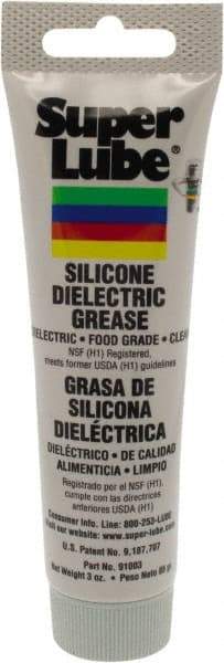 Synco Chemical - 3 oz Tube Silicone General Purpose Grease - Translucent White, Food Grade, 500°F Max Temp, NLGIG 2, - Industrial Tool & Supply