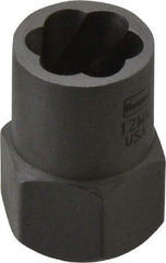 Irwin Hanson - 3/8" Drive Reverse Spiral Flute Hex Bolt Remover - 12mm Hex, 2" OAL - Industrial Tool & Supply