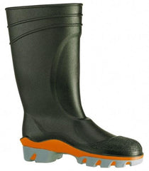 Dunlop Protective Footwear - Men's Size 6 Medium Width Plain Knee Boot - Black, PVC Upper, 15" High, Chemical Resistant, Waterproof - Industrial Tool & Supply