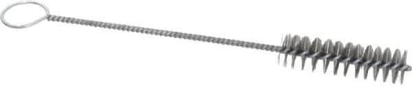PRO-SOURCE - 3" Long x 13/16" Diam Steel Twisted Wire Bristle Brush - Single Spiral, 10" OAL, 0.008" Wire Diam, 0.16" Shank Diam - Industrial Tool & Supply