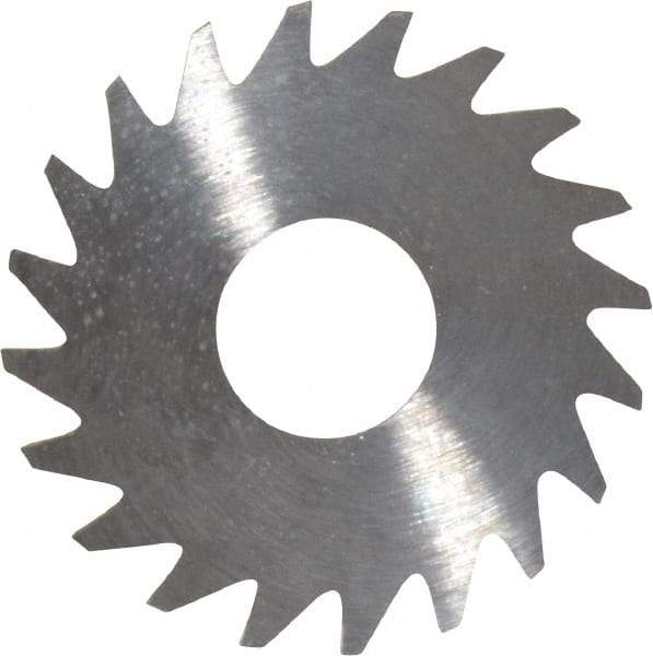 RobbJack - 3/4" Diam x 0.025" Blade Thickness x 1/4" Arbor Hole Diam, 20 Tooth Slitting and Slotting Saw - Arbor Connection, Right Hand, Uncoated, Solid Carbide, Concave Ground - Industrial Tool & Supply