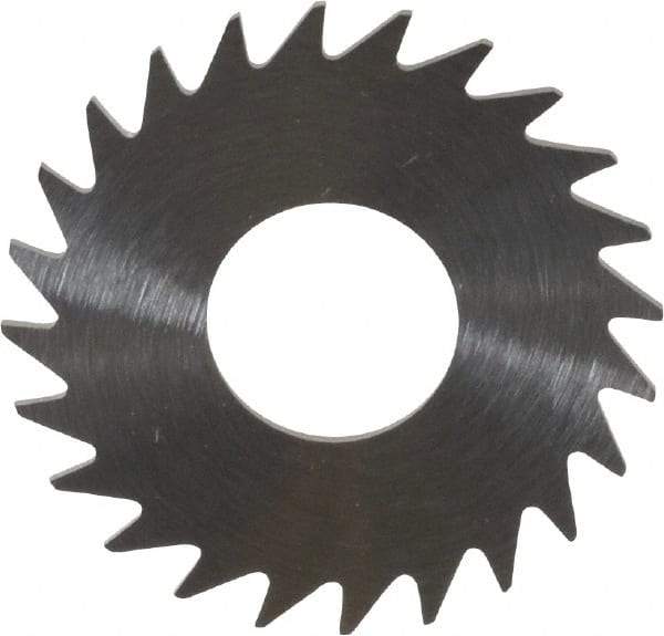 RobbJack - 1" Diam x 0.028" Blade Thickness x 3/8" Arbor Hole Diam, 24 Tooth Slitting and Slotting Saw - Arbor Connection, Right Hand, Uncoated, Solid Carbide, Concave Ground - Industrial Tool & Supply