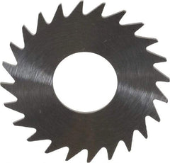 RobbJack - 1" Diam x 0.028" Blade Thickness x 3/8" Arbor Hole Diam, 24 Tooth Slitting and Slotting Saw - Arbor Connection, Right Hand, Uncoated, Solid Carbide, Concave Ground - Industrial Tool & Supply