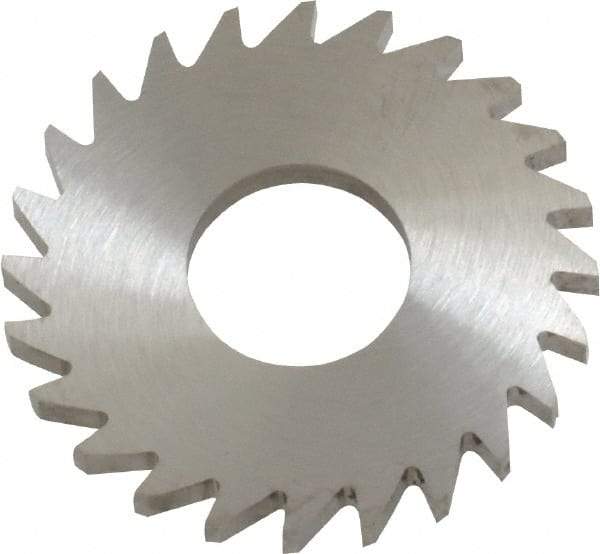 RobbJack - 1" Diam x 0.0781" Blade Thickness x 3/8" Arbor Hole Diam, 24 Tooth Slitting and Slotting Saw - Arbor Connection, Right Hand, Uncoated, Solid Carbide, Concave Ground - Industrial Tool & Supply