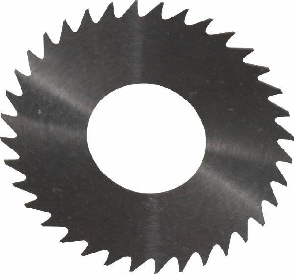 RobbJack - 1-1/4" Diam x 0.014" Blade Thickness x 1/2" Arbor Hole Diam, 36 Tooth Slitting and Slotting Saw - Arbor Connection, Right Hand, Uncoated, Solid Carbide, Concave Ground - Industrial Tool & Supply