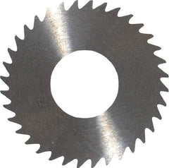 RobbJack - 1-1/4" Diam x 0.018" Blade Thickness x 1/2" Arbor Hole Diam, 36 Tooth Slitting and Slotting Saw - Arbor Connection, Right Hand, Uncoated, Solid Carbide, Concave Ground - Industrial Tool & Supply