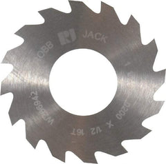 RobbJack - 1-1/4" Diam x 0.02" Blade Thickness x 1/2" Arbor Hole Diam, 16 Tooth Slitting and Slotting Saw - Arbor Connection, Right Hand, Uncoated, Solid Carbide, Concave Ground - Industrial Tool & Supply