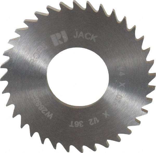 RobbJack - 1-1/4" Diam x 0.0781" Blade Thickness x 1/2" Arbor Hole Diam, 36 Tooth Slitting and Slotting Saw - Arbor Connection, Right Hand, Uncoated, Solid Carbide, Concave Ground - Industrial Tool & Supply