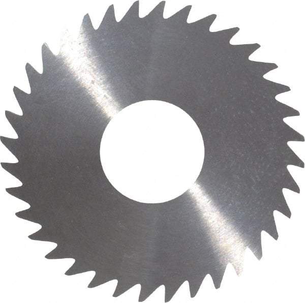 RobbJack - 1-1/2" Diam x 0.023" Blade Thickness x 1/2" Arbor Hole Diam, 36 Tooth Slitting and Slotting Saw - Arbor Connection, Right Hand, Uncoated, Solid Carbide, Concave Ground - Industrial Tool & Supply