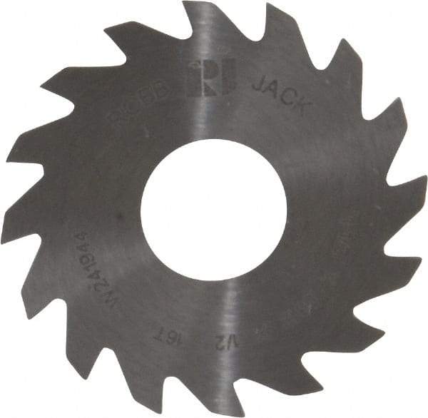 RobbJack - 1-1/2" Diam x 0.0312" Blade Thickness x 1/2" Arbor Hole Diam, 16 Tooth Slitting and Slotting Saw - Arbor Connection, Right Hand, Uncoated, Solid Carbide, Concave Ground - Industrial Tool & Supply