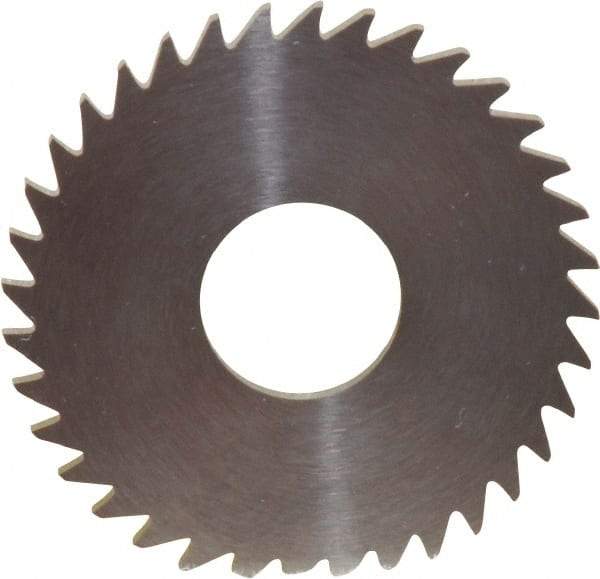 RobbJack - 1-1/2" Diam x 0.0781" Blade Thickness x 1/2" Arbor Hole Diam, 36 Tooth Slitting and Slotting Saw - Arbor Connection, Right Hand, Uncoated, Solid Carbide, Concave Ground - Industrial Tool & Supply