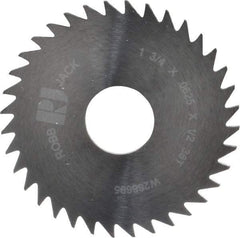 RobbJack - 1-3/4" Diam x 1/16" Blade Thickness x 1/2" Arbor Hole Diam, 36 Tooth Slitting and Slotting Saw - Arbor Connection, Right Hand, Uncoated, Solid Carbide, Concave Ground - Industrial Tool & Supply