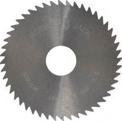 RobbJack - 2" Diam x 0.051" Blade Thickness x 1/2" Arbor Hole Diam, 48 Tooth Slitting and Slotting Saw - Arbor Connection, Right Hand, Uncoated, Solid Carbide, Concave Ground - Industrial Tool & Supply