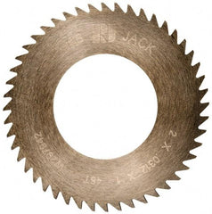 RobbJack - 2" Diam x 0.0312" Blade Thickness x 1" Arbor Hole Diam, 48 Tooth Slitting and Slotting Saw - Arbor Connection, Right Hand, Uncoated, Solid Carbide, Concave Ground - Industrial Tool & Supply