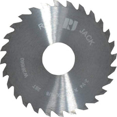 RobbJack - 2-1/4" Diam x 1/8" Blade Thickness x 5/8" Arbor Hole Diam, 28 Tooth Slitting and Slotting Saw - Arbor Connection, Right Hand, Uncoated, Solid Carbide, Concave Ground - Industrial Tool & Supply