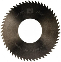 RobbJack - 2-1/2" Diam x 0.0312" Blade Thickness x 1" Arbor Hole Diam, 56 Tooth Slitting and Slotting Saw - Arbor Connection, Right Hand, Uncoated, Solid Carbide, Concave Ground - Industrial Tool & Supply