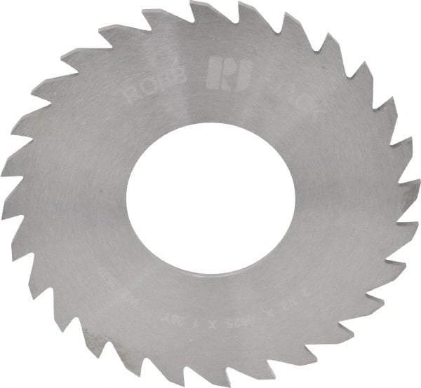 RobbJack - 2-1/2" Diam x 1/16" Blade Thickness x 1" Arbor Hole Diam, 28 Tooth Slitting and Slotting Saw - Arbor Connection, Right Hand, Uncoated, Solid Carbide, Concave Ground - Industrial Tool & Supply