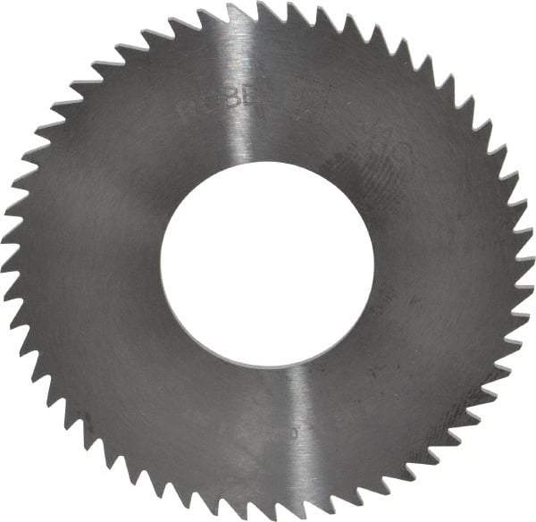 RobbJack - 2-1/2" Diam x 1/16" Blade Thickness x 1" Arbor Hole Diam, 56 Tooth Slitting and Slotting Saw - Arbor Connection, Right Hand, Uncoated, Solid Carbide, Concave Ground - Industrial Tool & Supply