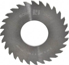 RobbJack - 2-1/2" Diam x 0.0937" Blade Thickness x 1" Arbor Hole Diam, 28 Tooth Slitting and Slotting Saw - Arbor Connection, Right Hand, Uncoated, Solid Carbide, Concave Ground - Industrial Tool & Supply