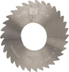 RobbJack - 3" Diam x 0.0781" Blade Thickness x 1" Arbor Hole Diam, 30 Tooth Slitting and Slotting Saw - Arbor Connection, Right Hand, Uncoated, Solid Carbide, Concave Ground - Industrial Tool & Supply