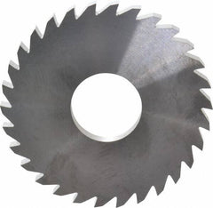 RobbJack - 3" Diam x 1/4" Blade Thickness x 1" Arbor Hole Diam, 30 Tooth Slitting and Slotting Saw - Arbor Connection, Right Hand, Uncoated, Solid Carbide, Concave Ground - Industrial Tool & Supply