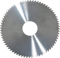 RobbJack - 4" Diam x 0.035" Blade Thickness x 1" Arbor Hole Diam, 72 Tooth Slitting and Slotting Saw - Arbor Connection, Right Hand, Uncoated, Solid Carbide, Concave Ground - Industrial Tool & Supply