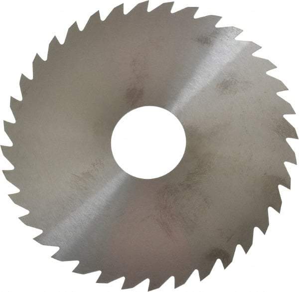 RobbJack - 4" Diam x 0.04" Blade Thickness x 1" Arbor Hole Diam, 36 Tooth Slitting and Slotting Saw - Arbor Connection, Right Hand, Uncoated, Solid Carbide, Concave Ground - Industrial Tool & Supply